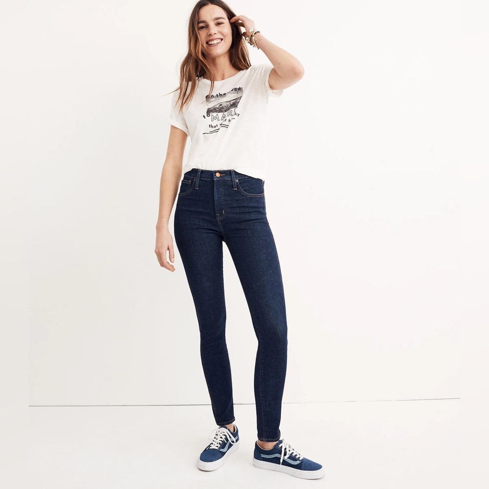 Madewell 10" High Rise Skinny Jeans in Lucille Wash